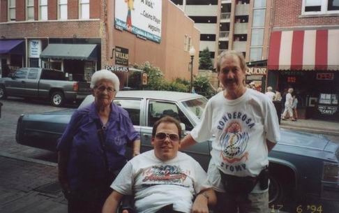 James Burton, his Mom and me